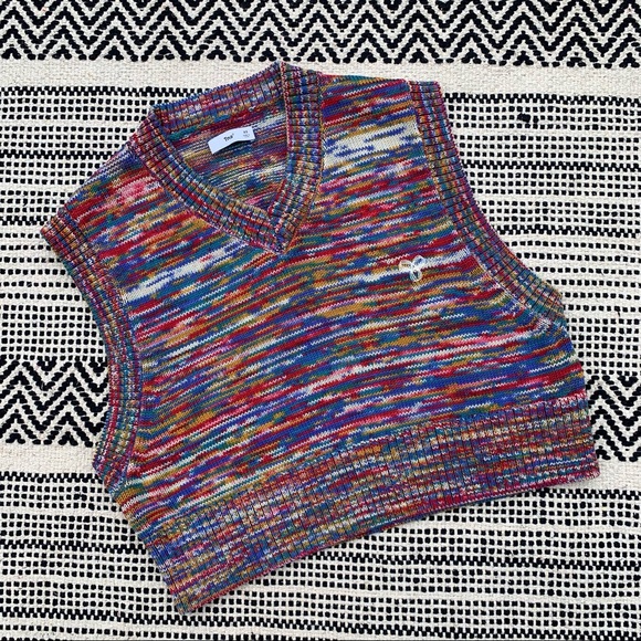 TNA Marcy Rainbow Knit Sweater Vest size XS - Picture 1 of 5